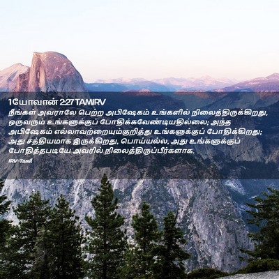 Picture 02 - 1 யோவான் 2:27 TAMIRV - நீங்கள் அவராலே - Bible Verse Picture