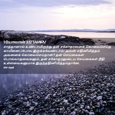 Picture 02 - 1 யோவான் 3:12 TAMIRV - சாத்தானால் - Bible Verse Picture