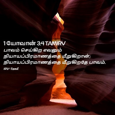Picture 02 - 1 யோவான் 3:4 TAMIRV - பாவம் செய்கிற - Bible Verse Picture