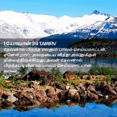 Picture 02 - 1 யோவான் 3:9 TAMIRV - தேவனால் பிறந்த - Bible Verse Picture