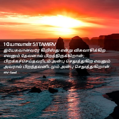 Picture 02 - 1 யோவான் 5:1 TAMIRV - இயேசுவானவரே - Bible Verse Picture