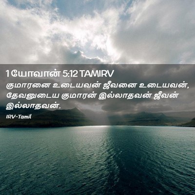 Picture 02 - 1 யோவான் 5:12 TAMIRV - குமாரனை உடையவன் - Bible Verse Picture