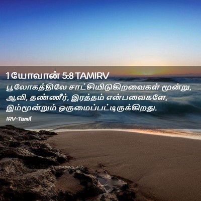 Picture 02 - 1 யோவான் 5:8 TAMIRV - பூலோகத்திலே - Bible Verse Picture