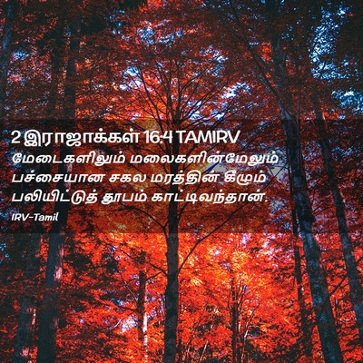 Picture 02 - 2 இராஜாக்கள் 16:4 TAMIRV - மேடைகளிலும் - Bible Verse Picture