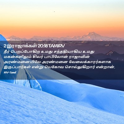 Picture 02 - 2 இராஜாக்கள் 20:18 TAMIRV - நீர் பெறப்போகிற - Bible Verse Picture