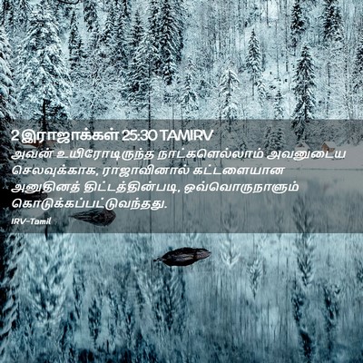 Picture 02 - 2 இராஜாக்கள் 25:30 TAMIRV - அவன் உயிரோடிருந்த - Bible Verse Picture