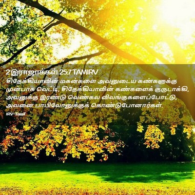 Picture 02 - 2 இராஜாக்கள் 25:7 TAMIRV - சிதேக்கியாவின் - Bible Verse Picture