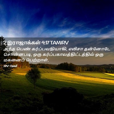 Picture 02 - 2 இராஜாக்கள் 4:17 TAMIRV - அந்த பெண் - Bible Verse Picture