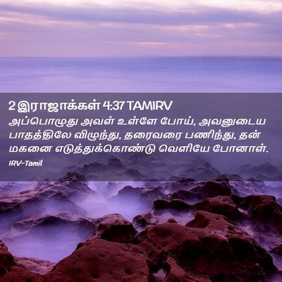 Picture 02 - 2 இராஜாக்கள் 4:37 TAMIRV - அப்பொழுது அவள் - Bible Verse Picture