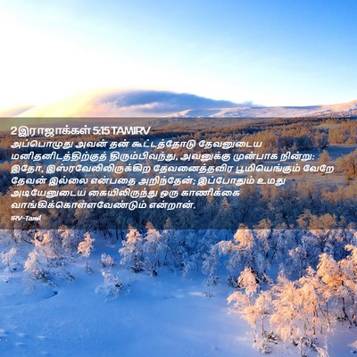 Picture 02 - 2 இராஜாக்கள் 5:15 TAMIRV - அப்பொழுது அவன் - Bible Verse Picture