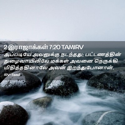 Picture 02 - 2 இராஜாக்கள் 7:20 TAMIRV - அப்படியே அவனுக்கு - Bible Verse Picture