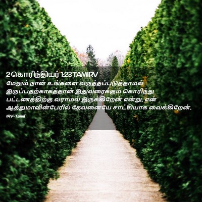 Picture 02 - 2 கொரிந்தியர் 1:23 TAMIRV - மேலும் நான் - Bible Verse Picture