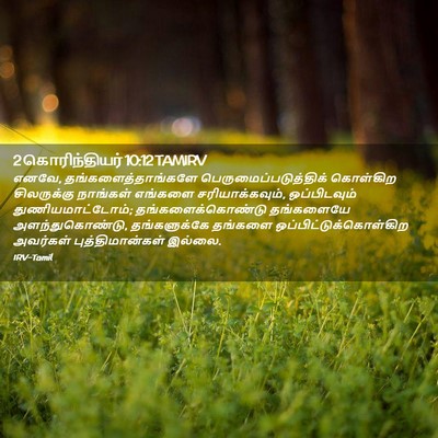 Picture 02 - 2 கொரிந்தியர் 10:12 TAMIRV - எனவே, - Bible Verse Picture
