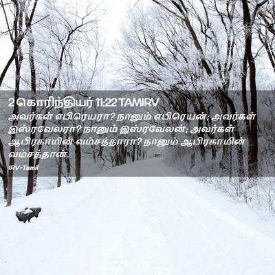 Picture 02 - 2 கொரிந்தியர் 11:22 TAMIRV - அவர்கள் எபிரெயரா? - Bible Verse Picture