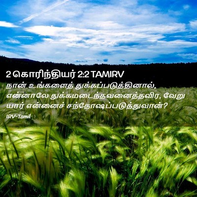 Picture 02 - 2 கொரிந்தியர் 2:2 TAMIRV - நான் உங்களைத் - Bible Verse Picture