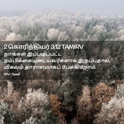 Picture 02 - 2 கொரிந்தியர் 3:12 TAMIRV - நாங்கள் - Bible Verse Picture