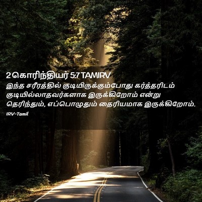 Picture 02 - 2 கொரிந்தியர் 5:7 TAMIRV - இந்த சரீரத்தில் - Bible Verse Picture