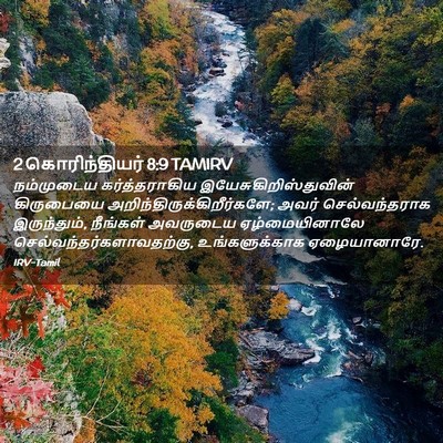 Picture 02 - 2 கொரிந்தியர் 8:9 TAMIRV - நம்முடைய - Bible Verse Picture