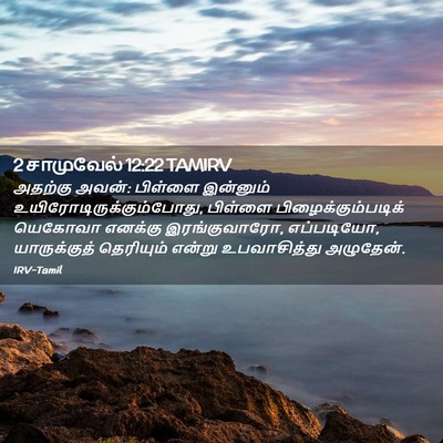 Picture 02 - 2 சாமுவேல் 12:22 TAMIRV - அதற்கு அவன்: - Bible Verse Picture