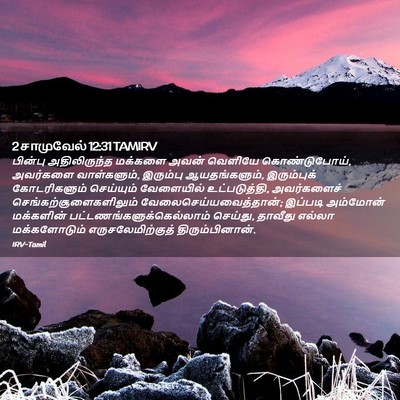 Picture 02 - 2 சாமுவேல் 12:31 TAMIRV - பின்பு அதிலிருந்த - Bible Verse Picture