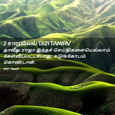 Picture 02 - 2 சாமுவேல் 13:21 TAMIRV - தாவீது ராஜா - Bible Verse Picture