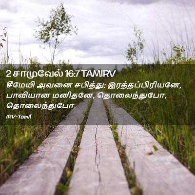 Picture 02 - 2 சாமுவேல் 16:7 TAMIRV - சீமேயி அவனை - Bible Verse Picture