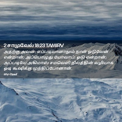 Picture 02 - 2 சாமுவேல் 18:23 TAMIRV - அதற்கு அவன்: - Bible Verse Picture