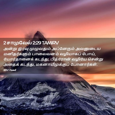 Picture 02 - 2 சாமுவேல் 2:29 TAMIRV - அன்று இரவு - Bible Verse Picture