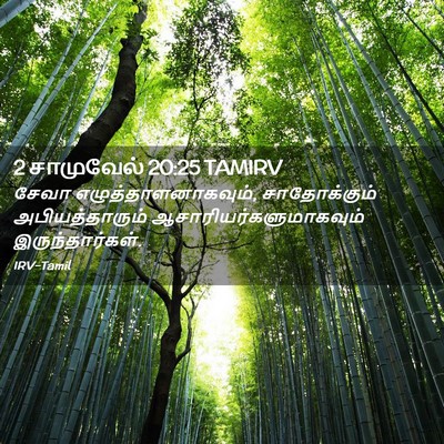 Picture 02 - 2 சாமுவேல் 20:25 TAMIRV - சேவா - Bible Verse Picture