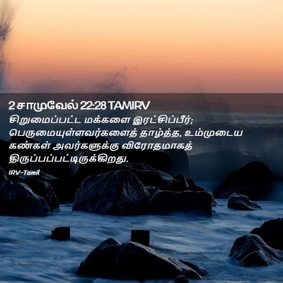 Picture 02 - 2 சாமுவேல் 22:28 TAMIRV - சிறுமைப்பட்ட - Bible Verse Picture
