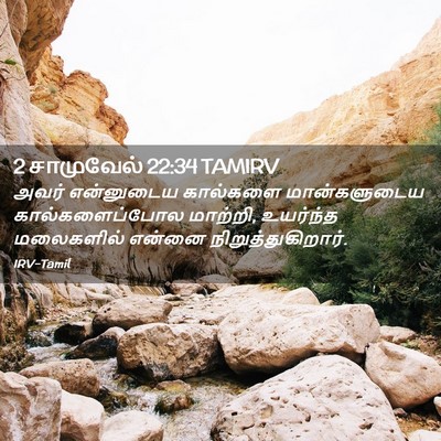 Picture 02 - 2 சாமுவேல் 22:34 TAMIRV - அவர் என்னுடைய - Bible Verse Picture