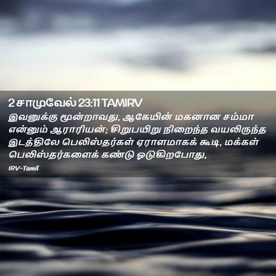 Picture 02 - 2 சாமுவேல் 23:11 TAMIRV - இவனுக்கு - Bible Verse Picture