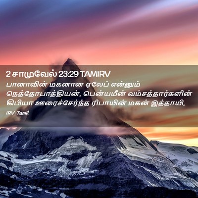 Picture 02 - 2 சாமுவேல் 23:29 TAMIRV - பானாவின் மகனான - Bible Verse Picture