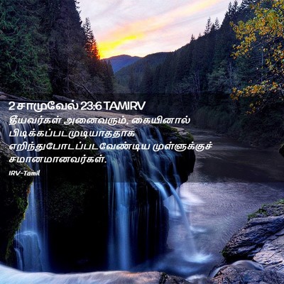 Picture 02 - 2 சாமுவேல் 23:6 TAMIRV - தீயவர்கள் - Bible Verse Picture