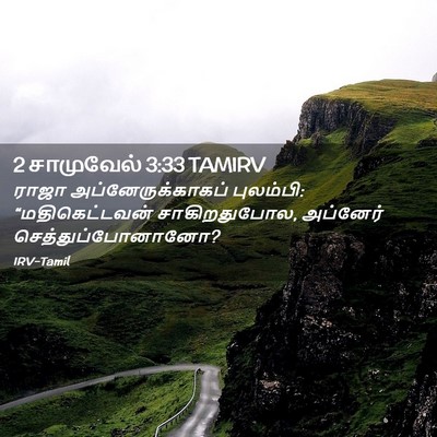 Picture 02 - 2 சாமுவேல் 3:33 TAMIRV - ராஜா - Bible Verse Picture