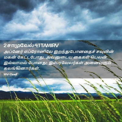 Picture 02 - 2 சாமுவேல் 4:1 TAMIRV - அப்னேர் எப்ரோனிலே - Bible Verse Picture