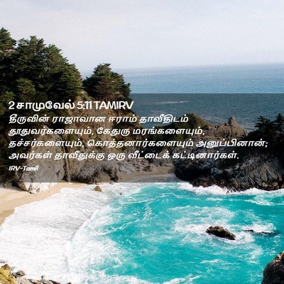 Picture 02 - 2 சாமுவேல் 5:11 TAMIRV - தீருவின் ராஜாவான - Bible Verse Picture