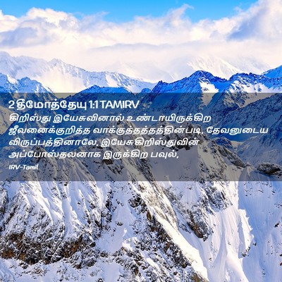 Picture 02 - 2 தீமோத்தேயு 1:1 TAMIRV - கிறிஸ்து - Bible Verse Picture