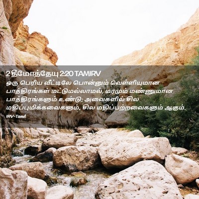 Picture 02 - 2 தீமோத்தேயு 2:20 TAMIRV - ஒரு பெரிய - Bible Verse Picture
