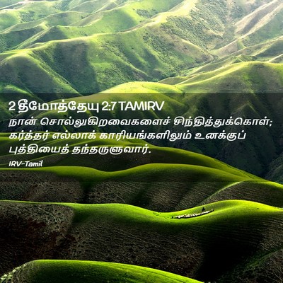 Picture 02 - 2 தீமோத்தேயு 2:7 TAMIRV - நான் - Bible Verse Picture