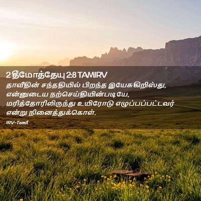 Picture 02 - 2 தீமோத்தேயு 2:8 TAMIRV - தாவீதின் - Bible Verse Picture