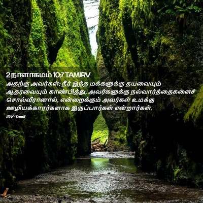 Picture 02 - 2 நாளாகமம் 10:7 TAMIRV - அதற்கு அவர்கள்: - Bible Verse Picture