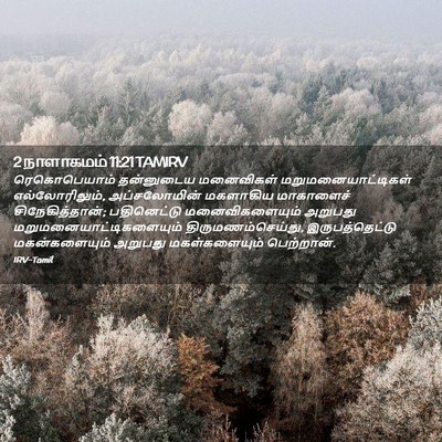 Picture 02 - 2 நாளாகமம் 11:21 TAMIRV - ரெகொபெயாம் - Bible Verse Picture
