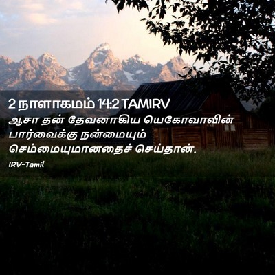 Picture 02 - 2 நாளாகமம் 14:2 TAMIRV - ஆசா தன் தேவனாகிய - Bible Verse Picture