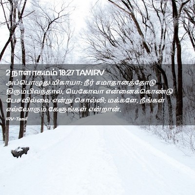 Picture 02 - 2 நாளாகமம் 18:27 TAMIRV - அப்பொழுது மிகாயா: - Bible Verse Picture