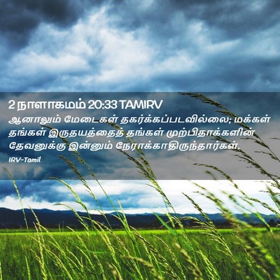 Picture 02 - 2 நாளாகமம் 20:33 TAMIRV - ஆனாலும் மேடைகள் - Bible Verse Picture