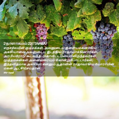 Picture 02 - 2 நாளாகமம் 22:1 TAMIRV - எருசலேமின் - Bible Verse Picture