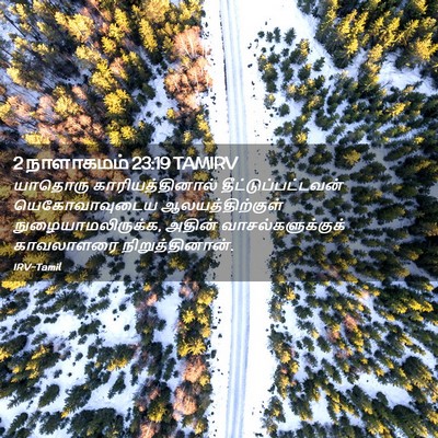 Picture 02 - 2 நாளாகமம் 23:19 TAMIRV - யாதொரு - Bible Verse Picture