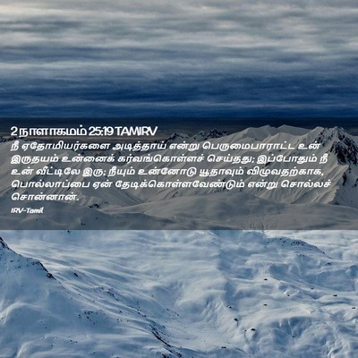 Picture 02 - 2 நாளாகமம் 25:19 TAMIRV - நீ ஏதோமியர்களை - Bible Verse Picture