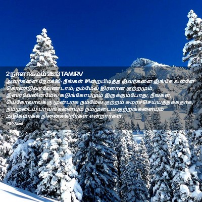Picture 02 - 2 நாளாகமம் 28:13 TAMIRV - அவர்களை நோக்கி: - Bible Verse Picture
